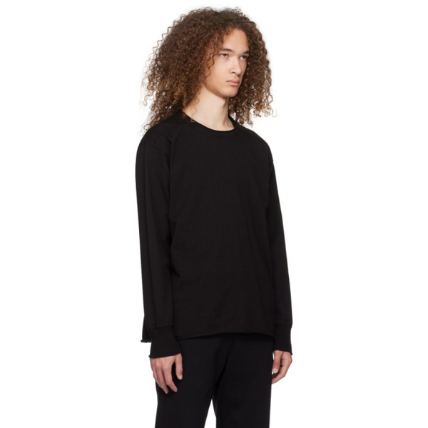  Les Tien Black Rolled Neck Long Sleeve T-Shirt 241548M204005