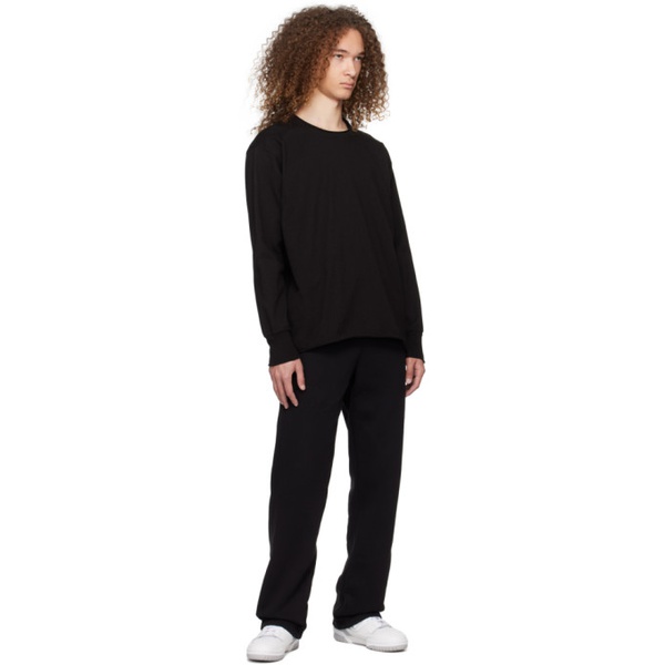  Les Tien Black Rolled Neck Long Sleeve T-Shirt 241548M204005