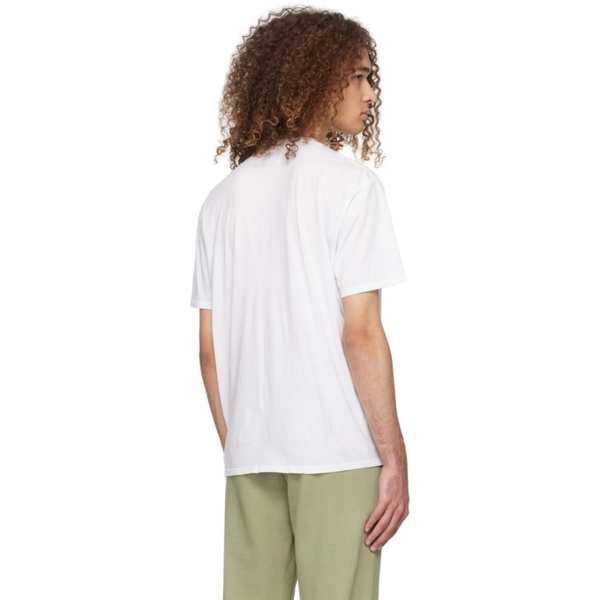  Les Tien White Classic T-Shirt 241548M213000