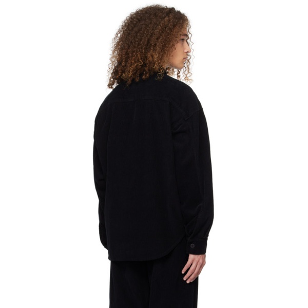  Les Tien Black Oversized Shirt 241548M192006