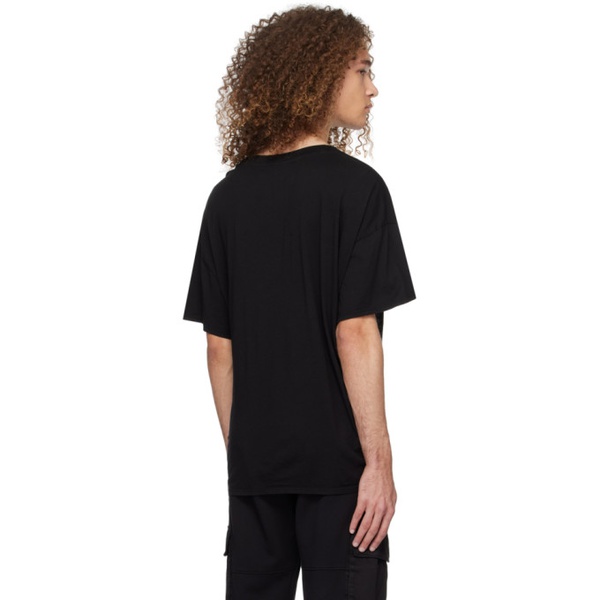  Les Tien Black Oversized T-Shirt 241548M213004