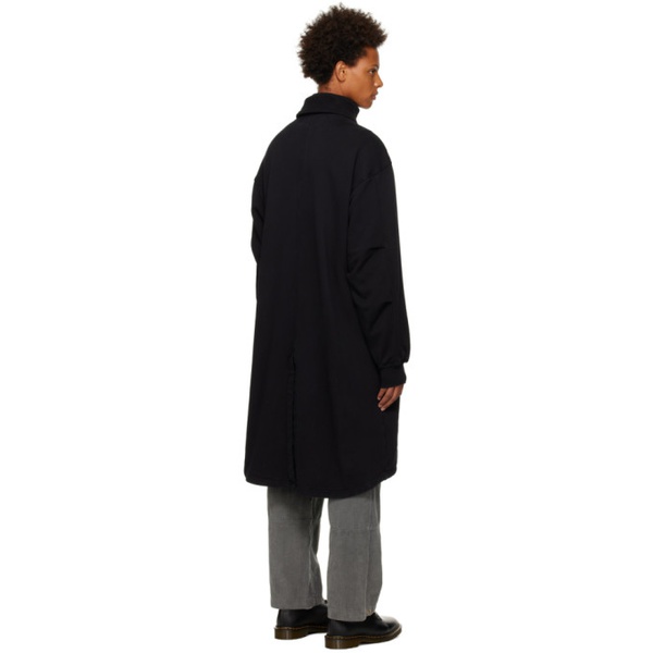  Les Tien Black Oversized Coat 222548M180000