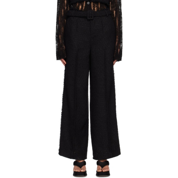  Lesugiatelier Black Belted Trousers 231732F087010