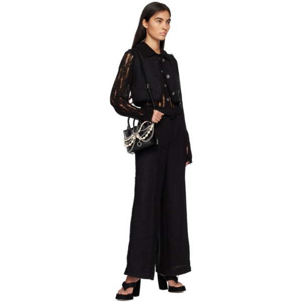  Lesugiatelier Black Belted Trousers 231732F087010