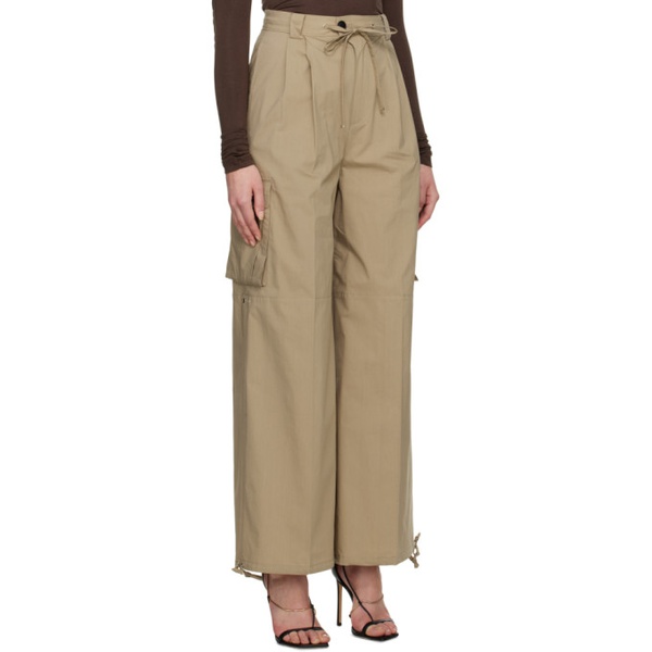  Lesugiatelier Taupe String Cargo Trousers 231732F087004