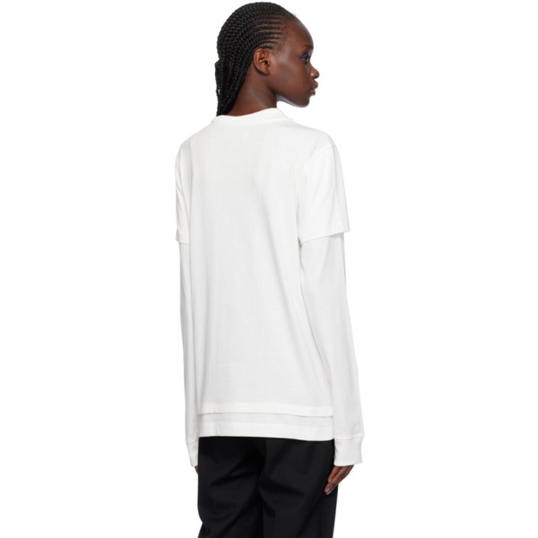  Lesugiatelier White Layered Long Sleeve T-Shirt 232732F110001