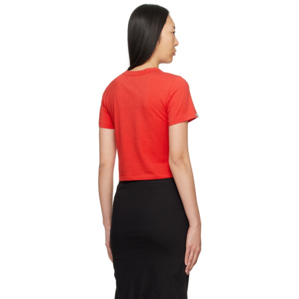  Lesugiatelier Red Cropped T-Shirt 241732F110003