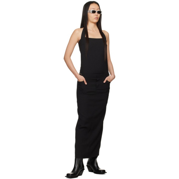  Lesugiatelier Black Halter Maxi Dress 241732F055003