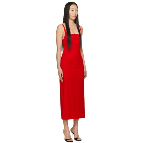  Lesugiatelier Red Shirring Maxi Dress 241732F055001