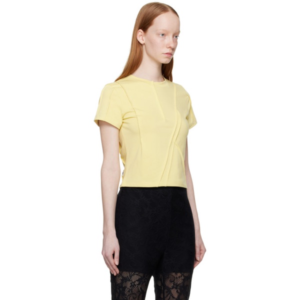  Lesugiatelier Yellow Disordered Pintuck T-Shirt 231732F110004