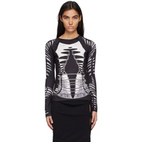 Lesugiatelier Black Bones Long Sleeve T-Shirt 231732F110025