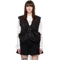 Lesugiatelier Black Drawstring Vest 241732F068000