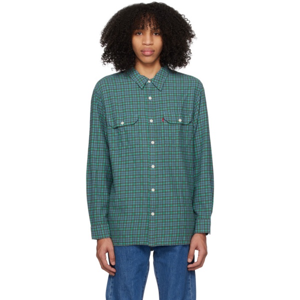  리바이스S Green & Blue Jackson Shirt 231099M192007