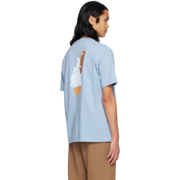  리닝 Li-Ning Blue Skateboard T-Shirt 231330M213003