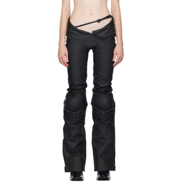  Liza Keane SSENSE Exclusive Black Beast Leather Trousers 232930F084000