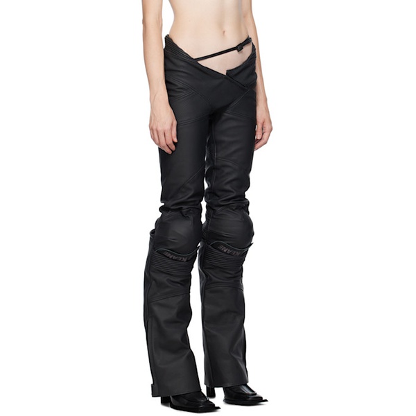 Liza Keane SSENSE Exclusive Black Beast Leather Trousers 232930F084000