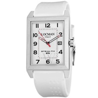 Locman MEN'S Stealth Silicone White Dial Watch 240WH2WH