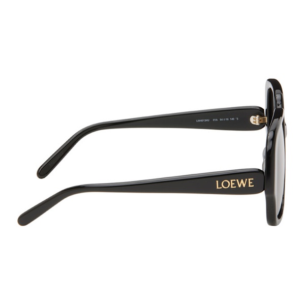 로에베 로에베 LOEWE Black Square Slim Sunglasses 242677M134052
