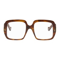 로에베 LOEWE Brown Anagram Glasses 242677M133014