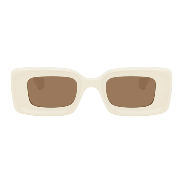로에베 로에베 LOEWE 오프화이트 Off-White Rectangular Sunglasses 241677M134039