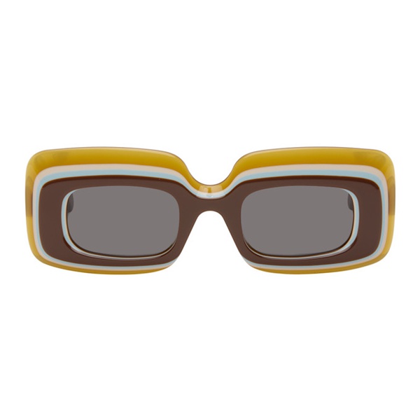 로에베 로에베 LOEWE Multicolor Multilayer Rectangular Sunglasses 242677M134043