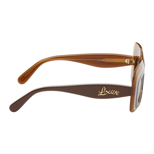 로에베 로에베 LOEWE Multicolor Multilayer Rectangular Sunglasses 242677M134043