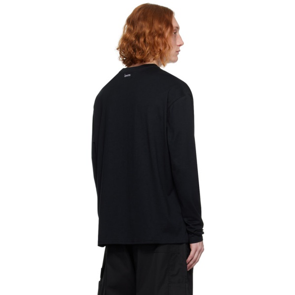  Lownn Black Crewneck Long Sleeve T-Shirt 232025M213001