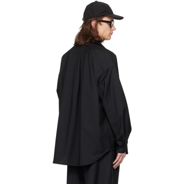  Lownn Black Minimal Shirt 241025M192007