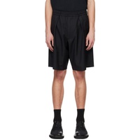 Lownn Black Pleated Shorts 241025M193001
