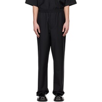 Lownn Black Straight Trousers 241025M191001