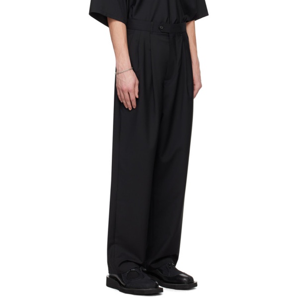  Lownn Black Wide Trousers 241025M191002