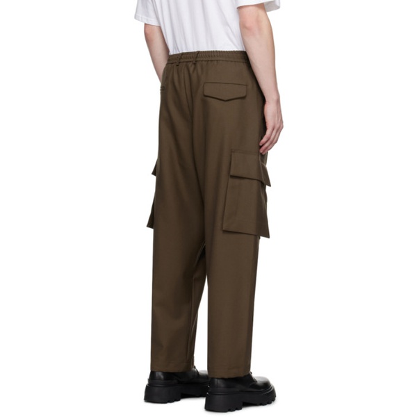  Lownn Brown Elasticized Cargo Pants 232025M188001