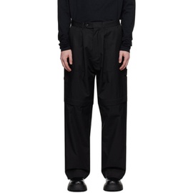 Lownn Black Zip Panel Trousers 232025M191003