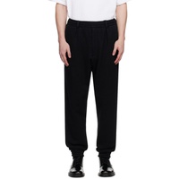 Lownn Black Elasticized Sweatpants 232025M190001