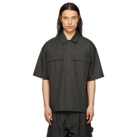 Lownn Gray Workwear Shirt 231025M192004