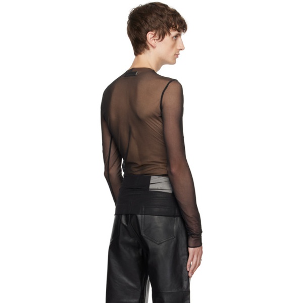  루도빅 드 생 세르넹 Ludovic de Saint Sernin Black Crystal Long Sleeve T-Shirt 232388M213003
