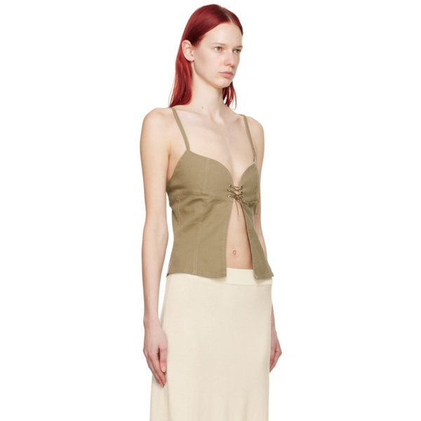  루도빅 드 생 세르넹 Ludovic de Saint Sernin Beige Cleavage Denim Tank Top 241388F111006