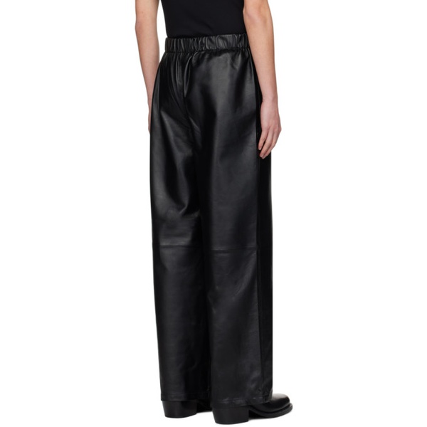  루도빅 드 생 세르넹 Ludovic de Saint Sernin Black Elasticized Leather Pants 241388M189001