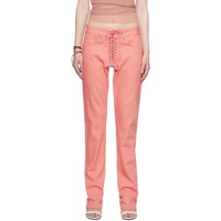 루도빅 드 생 세르넹 Ludovic de Saint Sernin Pink Lace-Up Jeans 231388F069001