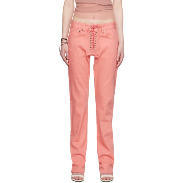  루도빅 드 생 세르넹 Ludovic de Saint Sernin Pink Lace-Up Jeans 231388F069001