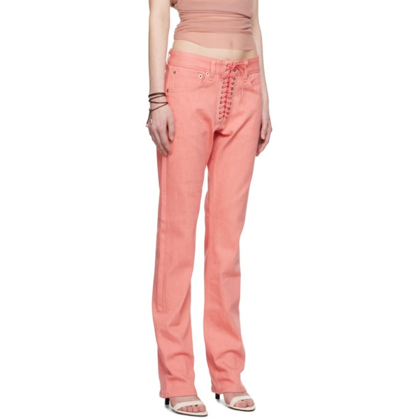  루도빅 드 생 세르넹 Ludovic de Saint Sernin Pink Lace-Up Jeans 231388F069001