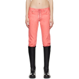 루도빅 드 생 세르넹 Ludovic de Saint Sernin Pink Lace-Up Jeans 231388M186000