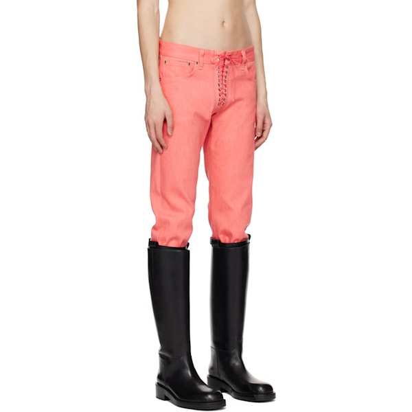  루도빅 드 생 세르넹 Ludovic de Saint Sernin Pink Lace-Up Jeans 231388M186000