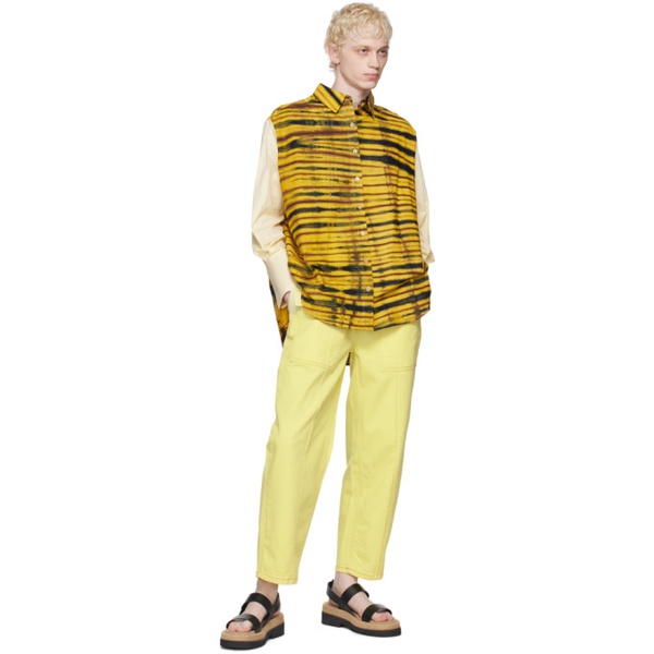  Lukhanyo Mdingi Yellow Belted Cargo Pants 231048M188001