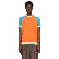 Lukhanyo Mdingi Orange Colorblocked T-Shirt 222048M213000