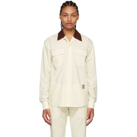 Lukhanyo Mdingi SSENSE Exclusive 오프화이트 Off-White Cotton Shirt 221048M192015