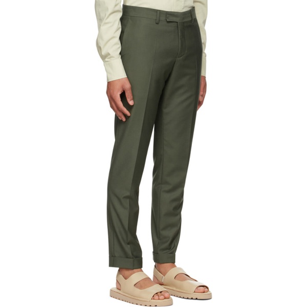  Lukhanyo Mdingi SSENSE Exclusive Green Wool Trousers 221048M191016