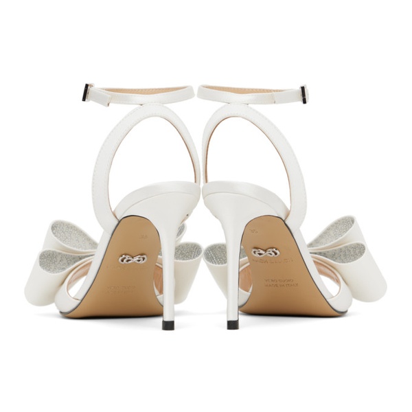  MACH & MACH White Le Cadeau 95 Heeled Sandals 241404F125025