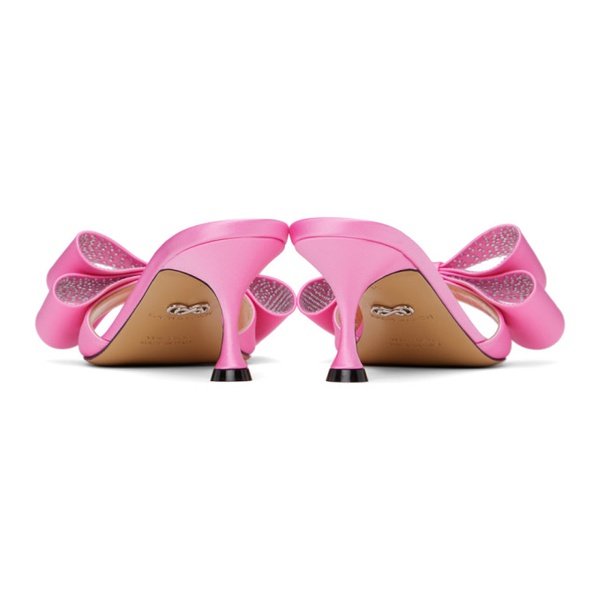  MACH & MACH Pink Le Cadeau Satin 65 Heeled Sandals 241404F125024