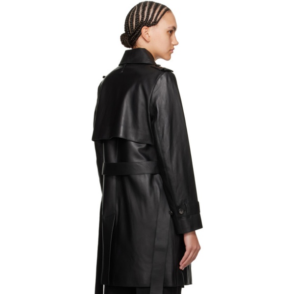  맥케이지 MACKAGE Black Mely Leather Coat 241015F059014
